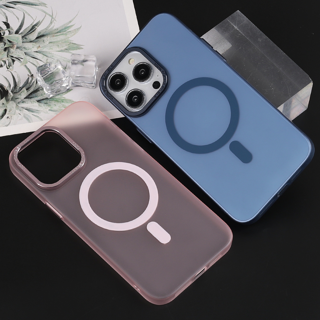 ỐP CASE điện thoại nhám chống bám bẩn hỗ trợ sạc không dây viền camera và nút bấm kim loại sang trọng KOLEAD IP009