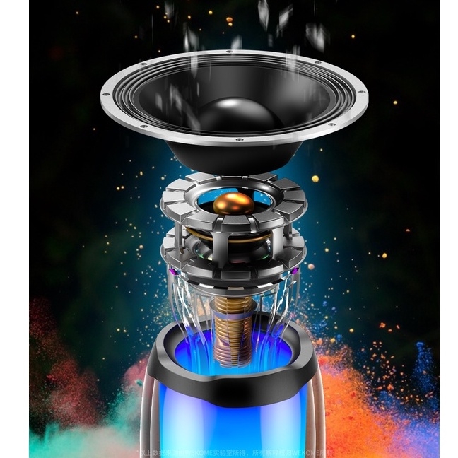 Loa bluetooth WEKOME cao cấp để bàn tích hợp đèn LED 11 hiệu ứng ánh sáng D31