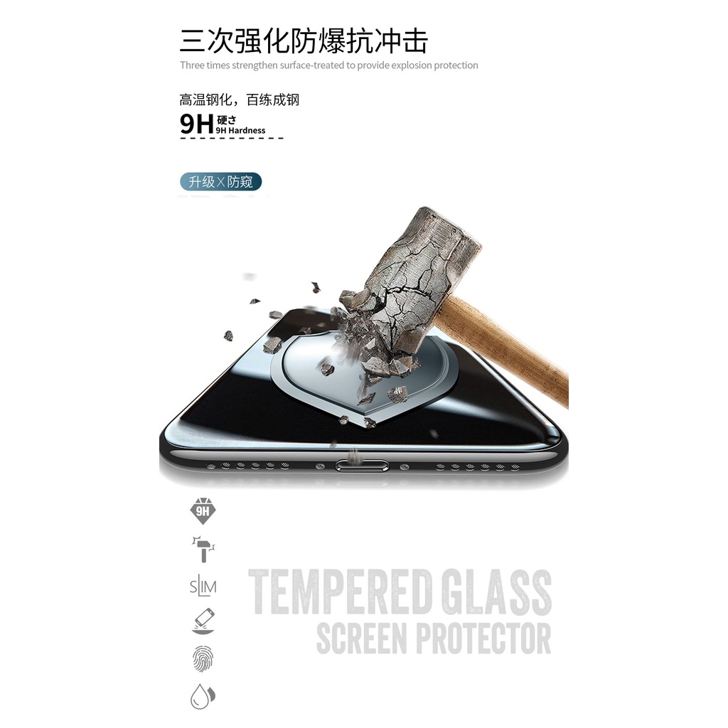 Kính cường lực voi Elephant 9D bảo vệ cạnh viền hộp sắt chính hãng WEKOME 018 019 cho Iphone