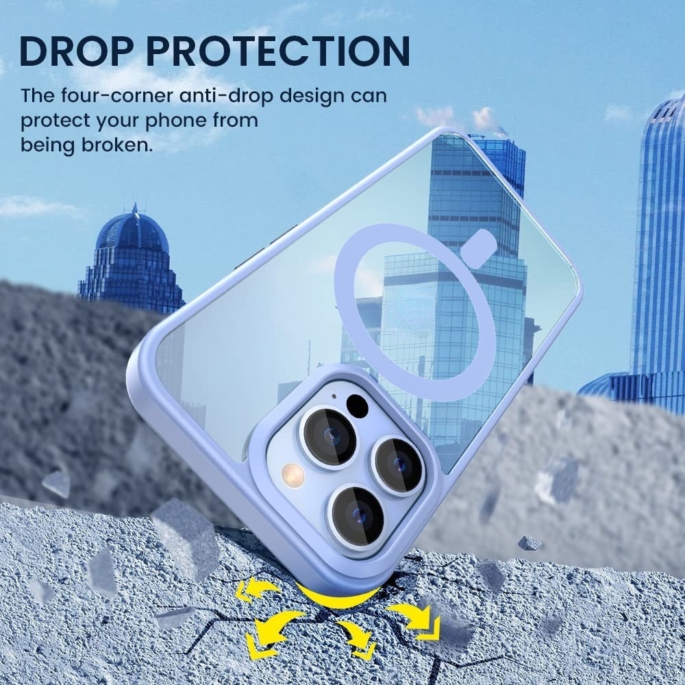 Ốp Điện Thoại Từ Tính viền màu P46 KOLEAD đạt chuẩn Chống Va Đập Cho iPhone 14 Pro Max plus 13 12 11 Pro Max