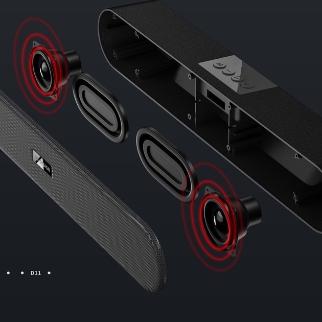 Loa bluetooth mini WEKOME D11 V5.0 hỗ trợ USB thẻ nhớ Jack 3.5 kết nối tivi máy tính