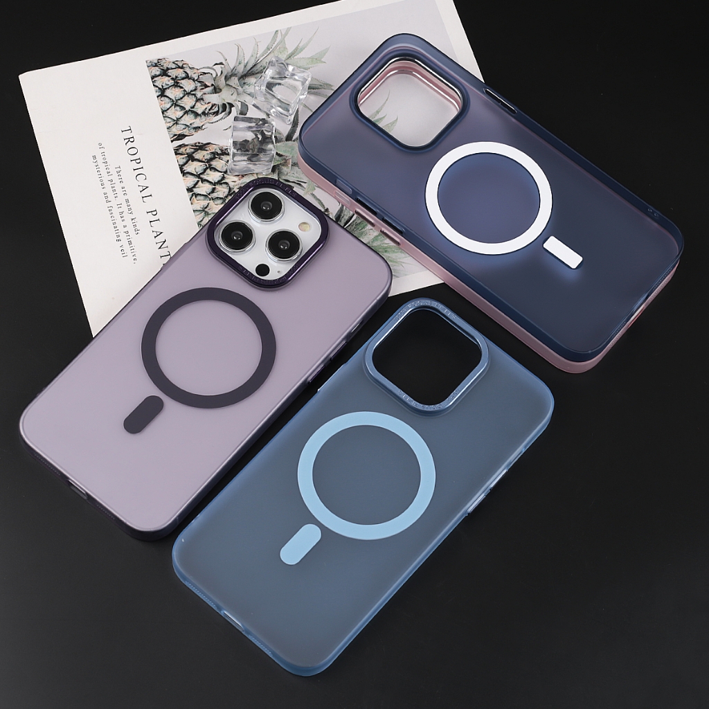 ỐP CASE điện thoại nhám chống bám bẩn hỗ trợ sạc không dây viền camera và nút bấm kim loại sang trọng KOLEAD IP009