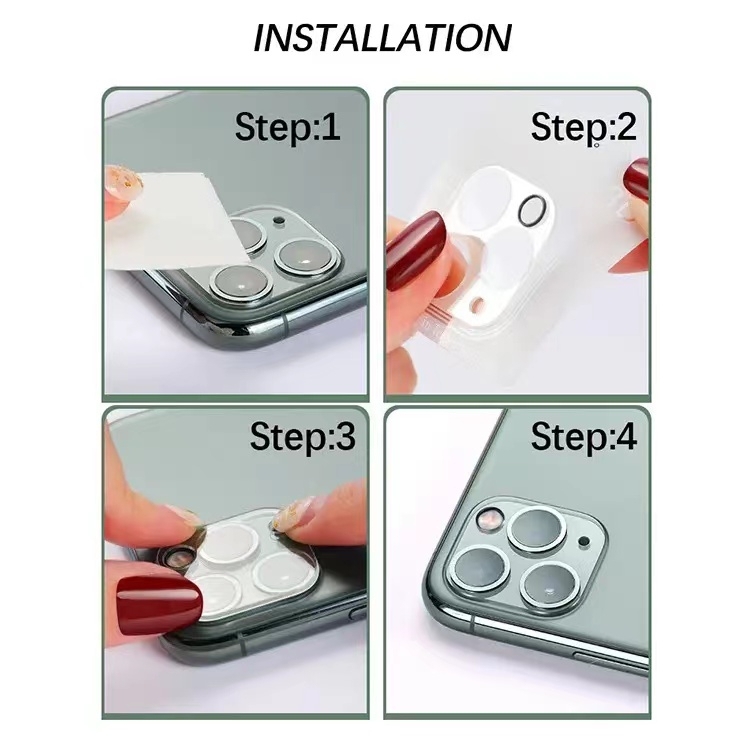 Kính Bảo vệ camera trong suốt KOLEAD dành cho lphone, bảo vệ tuyệt đối, chống ố vàng, bám màu 002