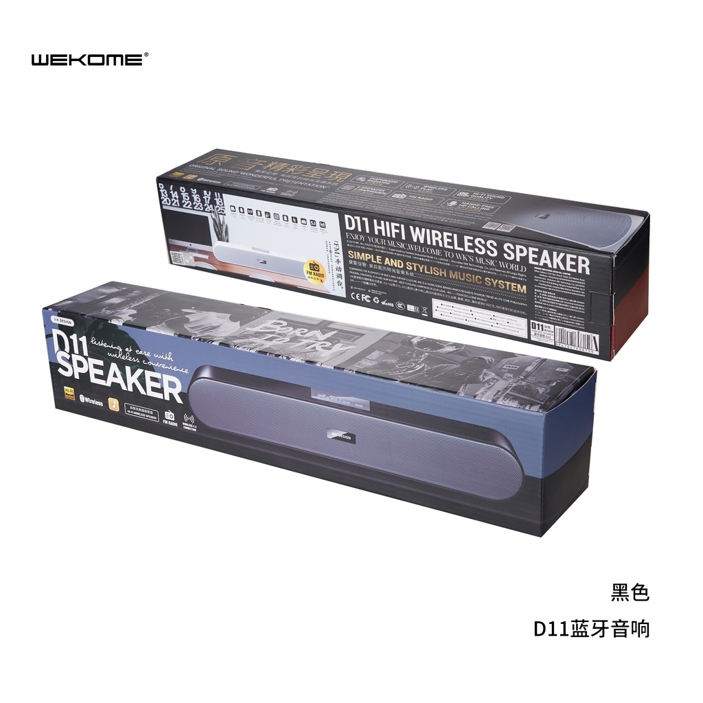 Loa bluetooth mini WEKOME D11 V5.0 hỗ trợ USB thẻ nhớ Jack 3.5 kết nối tivi máy tính
