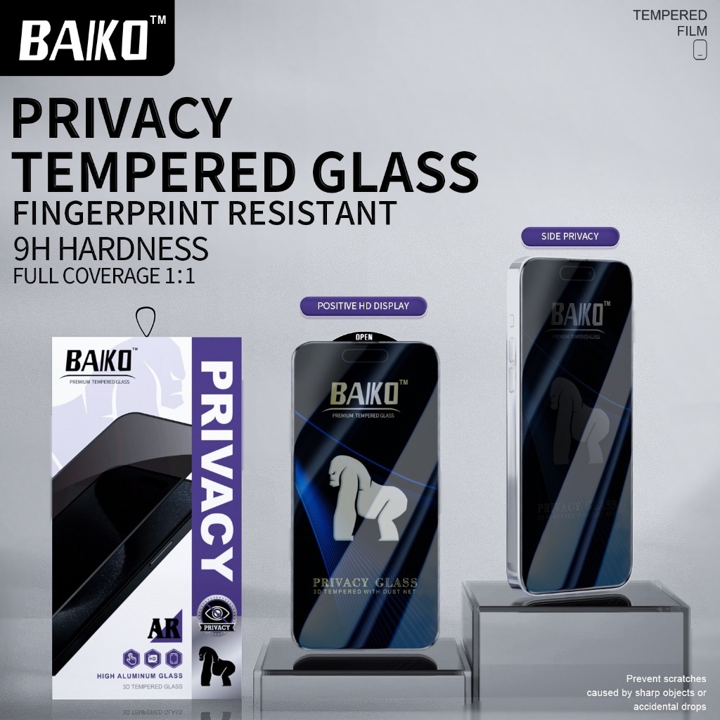 Cường lực iphone KINGKONG BAIKO chắn bụi loa 9H siêu mượt siêu bền cho Iphone 15 14 13 12 11 Pro max 7 8 Plus Xr Xs x