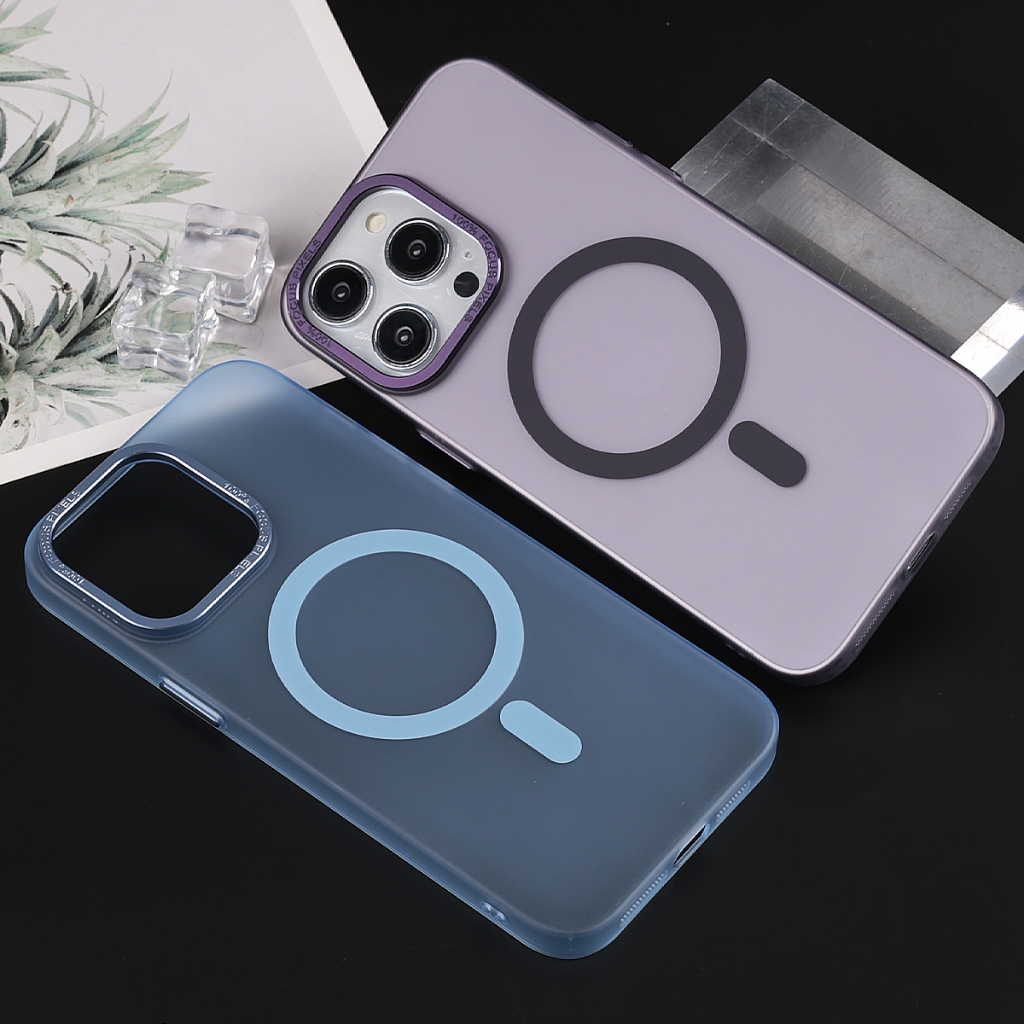 ỐP CASE điện thoại nhám chống bám bẩn hỗ trợ sạc không dây viền camera và nút bấm kim loại sang trọng KOLEAD IP009