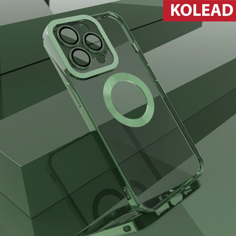 Ốp lưng chống sốc từ tính KOLEAD - Có sạc không dây từ tính cho IPHONE X/XS/11/12/13/14 - Ôp lưng có cụm kính Bảo vệ camera - Viền cứng chống sốc cho điện thoại