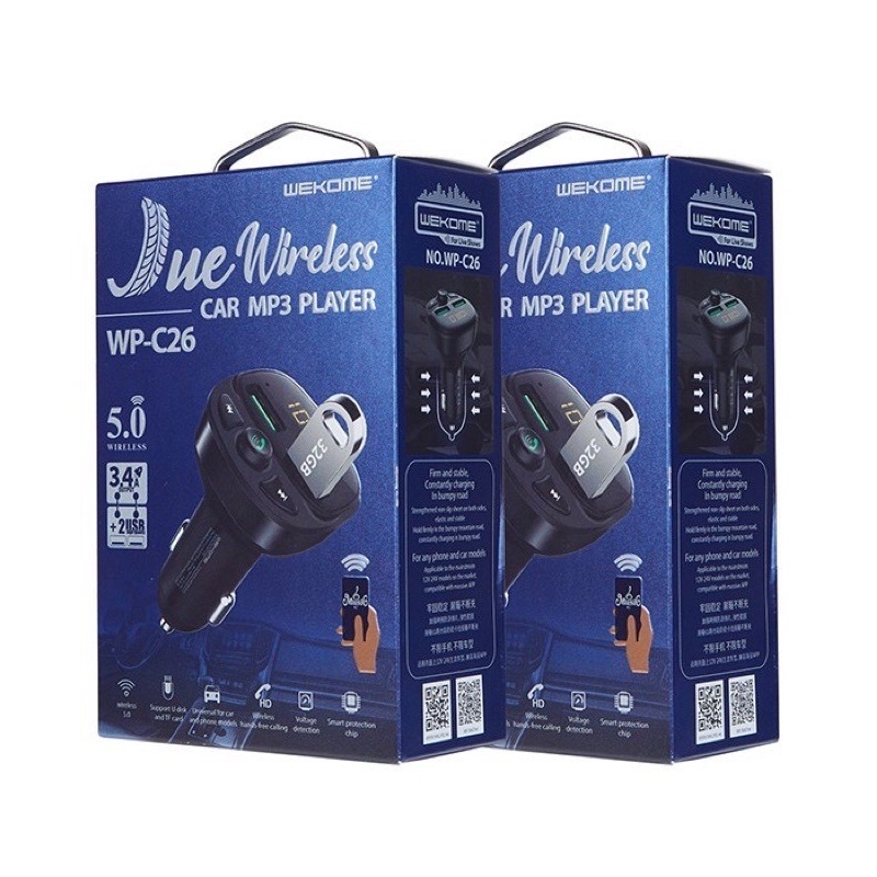 Tẩu sạc Bluetooth đa năng cho oto WEKOME