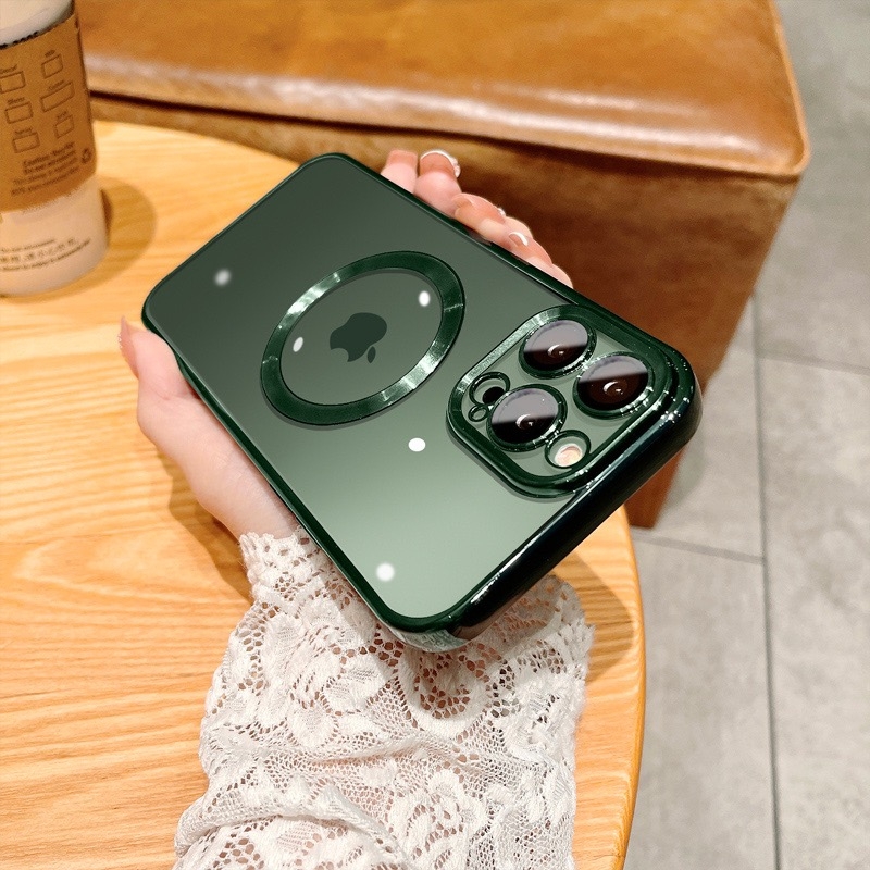 Ốp lưng chống sốc từ tính KOLEAD - Có sạc không dây từ tính cho IPHONE X/XS/11/12/13/14 - Ôp lưng có cụm kính Bảo vệ camera - Viền cứng chống sốc cho điện thoại