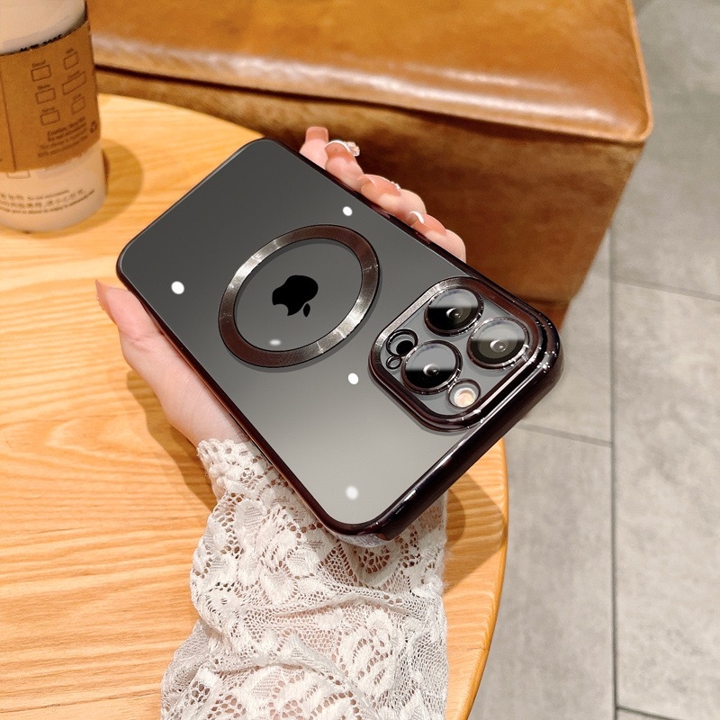 Ốp lưng chống sốc từ tính KOLEAD - Có sạc không dây từ tính cho IPHONE X/XS/11/12/13/14 - Ôp lưng có cụm kính Bảo vệ camera - Viền cứng chống sốc cho điện thoại