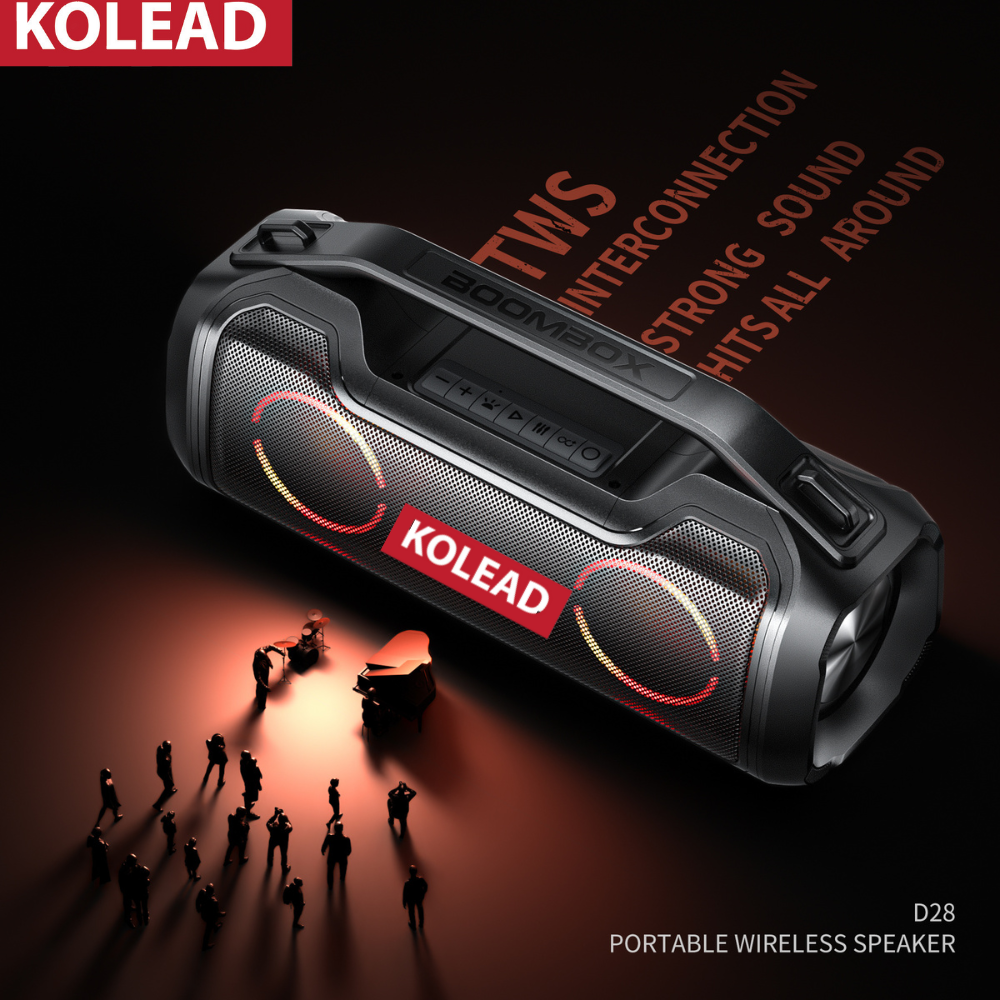 Loa Bluetooth V5.0 KOLEAD D28 cao cấp - Thiết kế không dây cầm tay, âm thanh nghe đến 15h - Bảo hành chính hãng