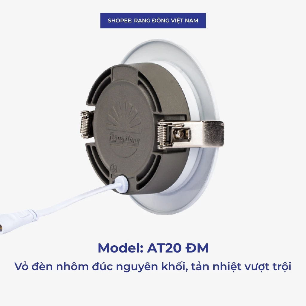 Đèn Led Âm Trần Đổi Màu Rạng Đông, Mắt Trâu Downlight, 8W,10W,12W, lỗ trần 90, 110 MODEL