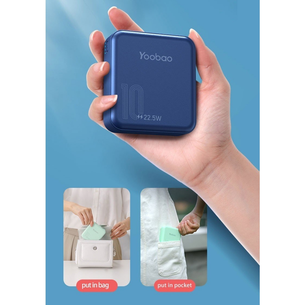 Sạc dự phòng mini 10000mAh sạc nhanh Yoobao YB-6024 miniQ 6024Q - Thiết kế đơn giản, đáng yêu