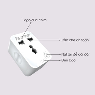 Ổ cắm đơn điều khiển bằng wifi từ xa thông minh Rạng Đông OC01 - Thiết kế nhỏ gọn, tiện lợi dùng cho mọi gia đình
