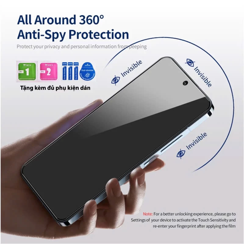 Kính cường lực tự dán chống nhìn trộm 360 độ KINGKONG K360 có khung tự dán cho Iphone 11 12 13 14 15 16 Pro Plus Promax