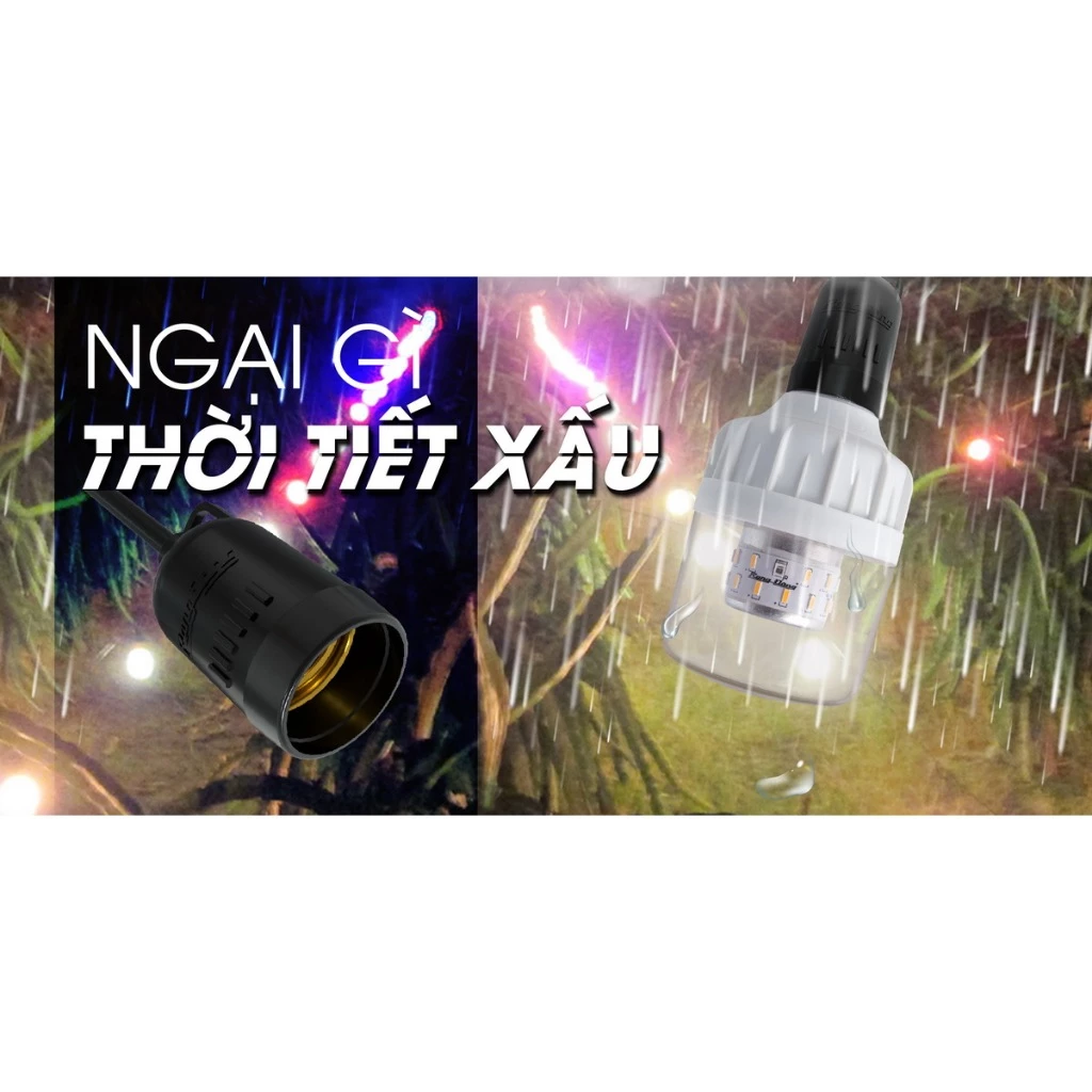 Đui đèn chống nước E27 Rạng Đông sử dụng ngoài trời, đảm bảo an toàn cho người sử dụng, phù hợp với nhiều thiết bị