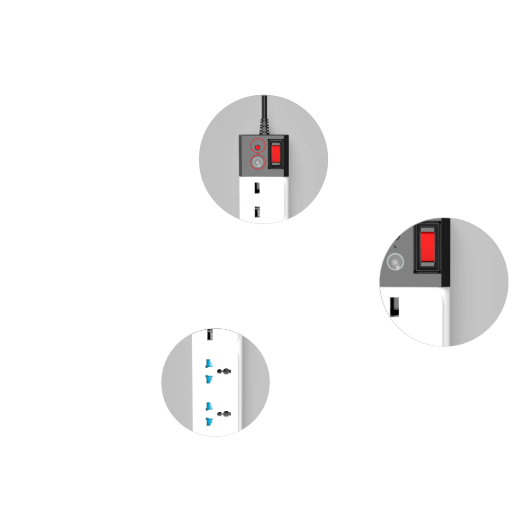Ổ cắm điện đa năng chống giật Rạng Đông OC04.USB, tích hợp 2 cổng USB tiện lợi, chịu tải cao, an toàn khi sử dùng