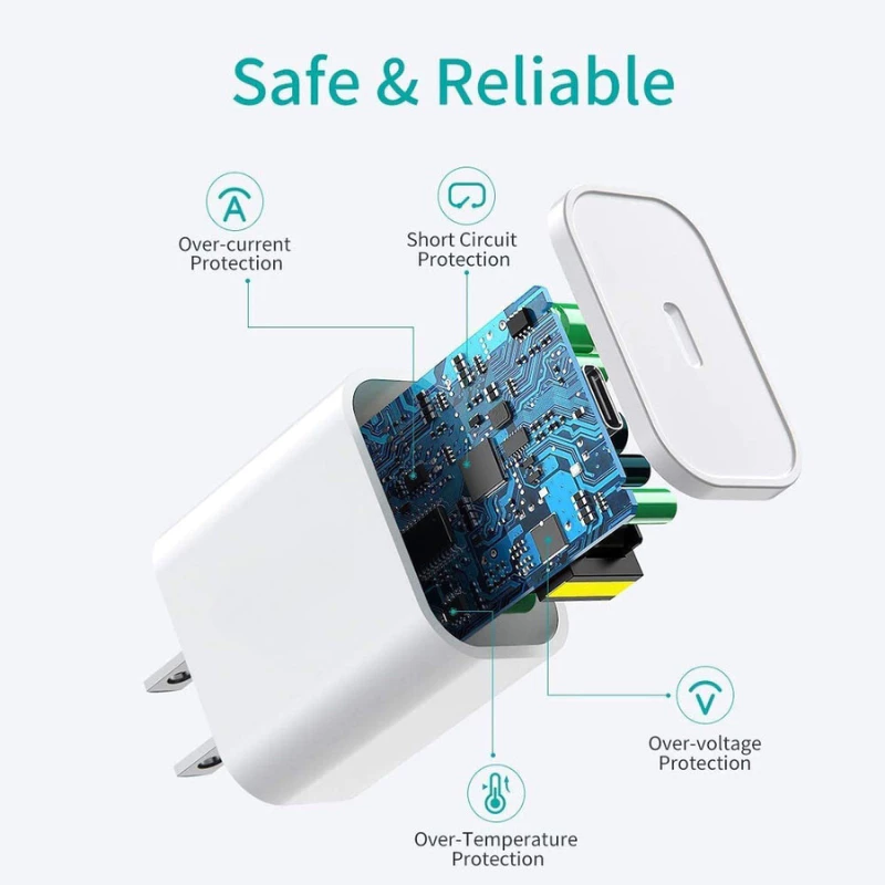 Củ sạc nhanh KOLEAD C86 PD20W 1 cổng TYPE-C - An toàn ổn định, Bảo vệ thiết bị, Không nóng máy cho các dòng điện thoại