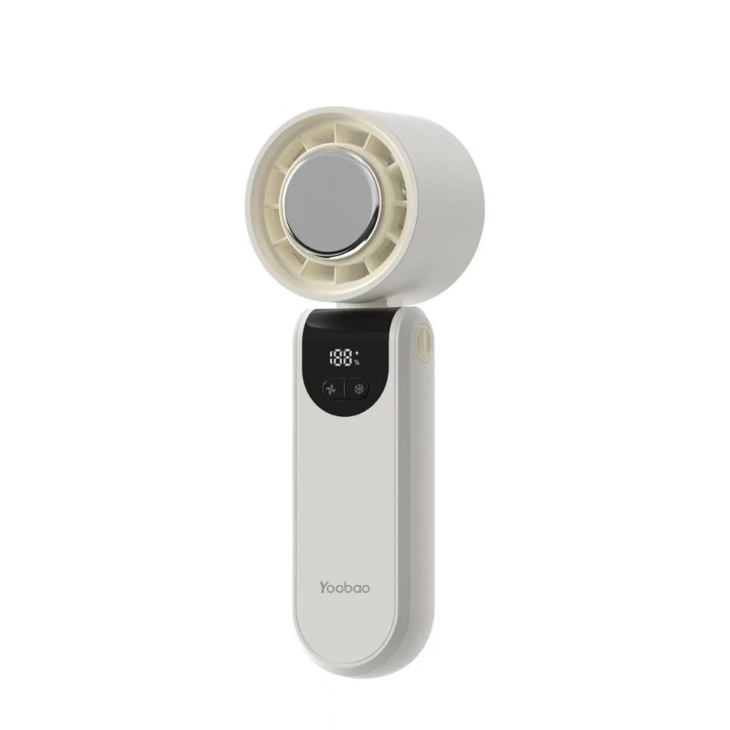 Quạt Cầm Tay Mini Yoobao G2 4000mah 100 Cấp Gió Mát Nhanh Với Sò Lạnh Màn Hiển Thị Pin Có Dây Đeo Cổ