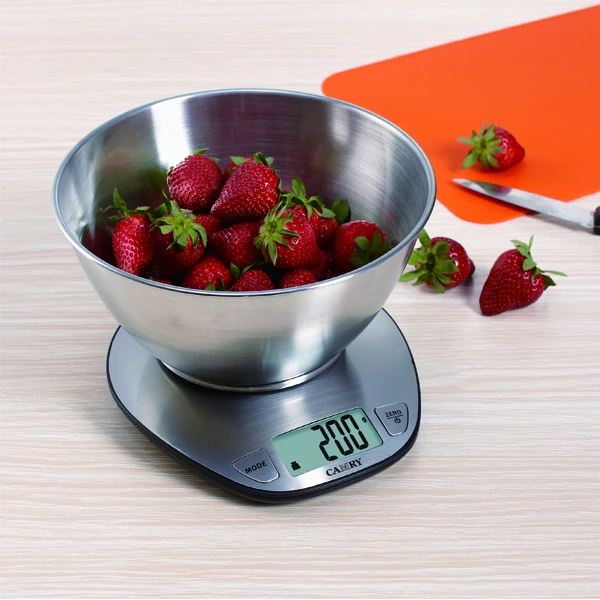 Cân điện tử nhà bếp CAMRY EK4350 cao cấp, tặng kèm tô và pin dễ dàng sử dụng cân 3 chế độ trọng lượng tối đa 5kg
