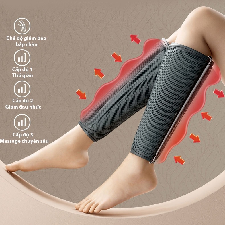 Máy Massage Chân Khí Nén Đa Năng Rulax, Có Túi Khí Ở Bắp Chân ( Bảo Hành 12 Tháng)