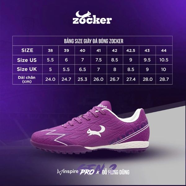 Giày Đá Bóng Zocker Inspire Pro Gen 2 - Xanh Dương