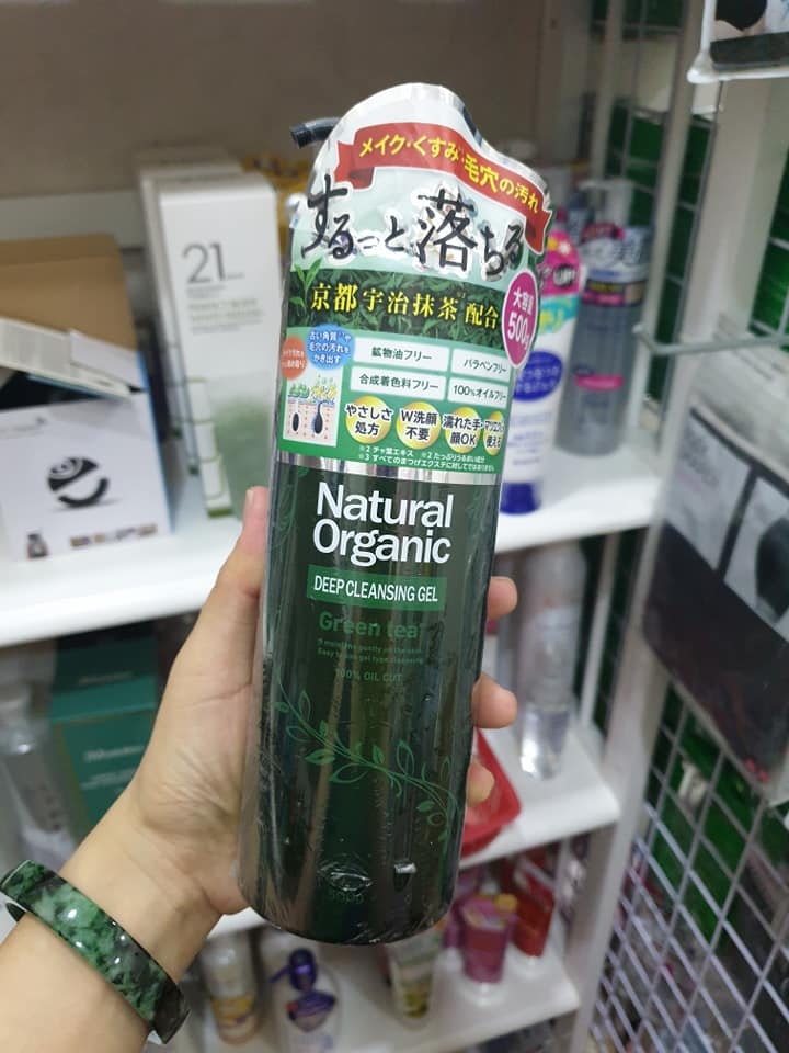 Gel tẩy trang Deep Cleansing Gel Naturel Organic Green Tea Nhật Bản 500ml