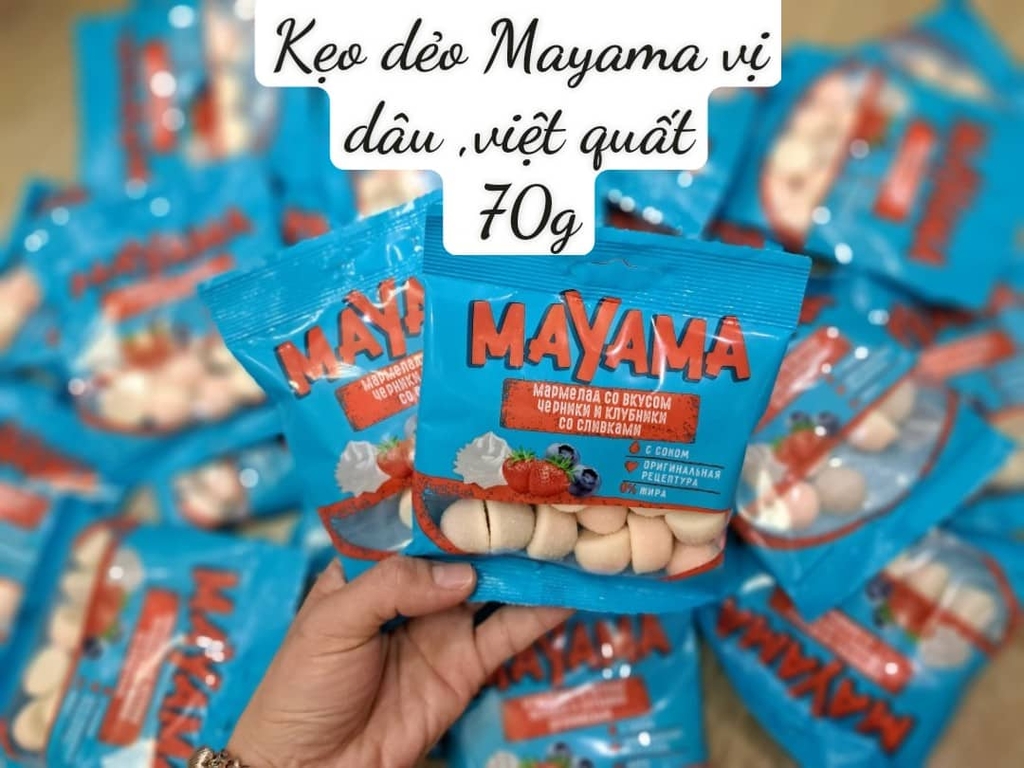 KẸO DẺO TRÁI CÂY MAYAMA 70g ( Dâu ,Việt quất)