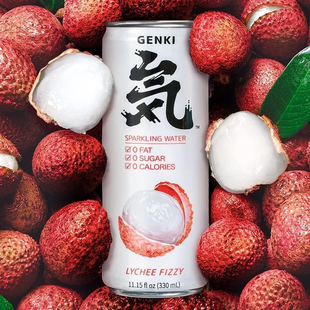 Soda KHÔNG ĐƯỜNG Genki Forest 330ml ( vải)