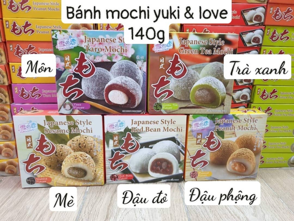 BÁNH MOCHI YUKI & LOVE 140g  (nhân kem trà xanh)