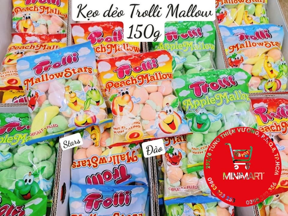 KẸO DẺO BÔNG GÒN MALLOW TROLLI ĐỨC ( Đào)