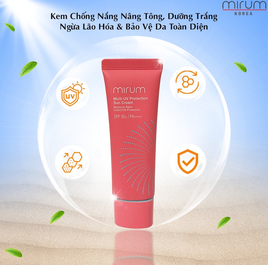 Kem chống nắng Mirum nâng tông dưỡng trắng ngừa lão hóa và bảo vệ da toàn diện 50ml