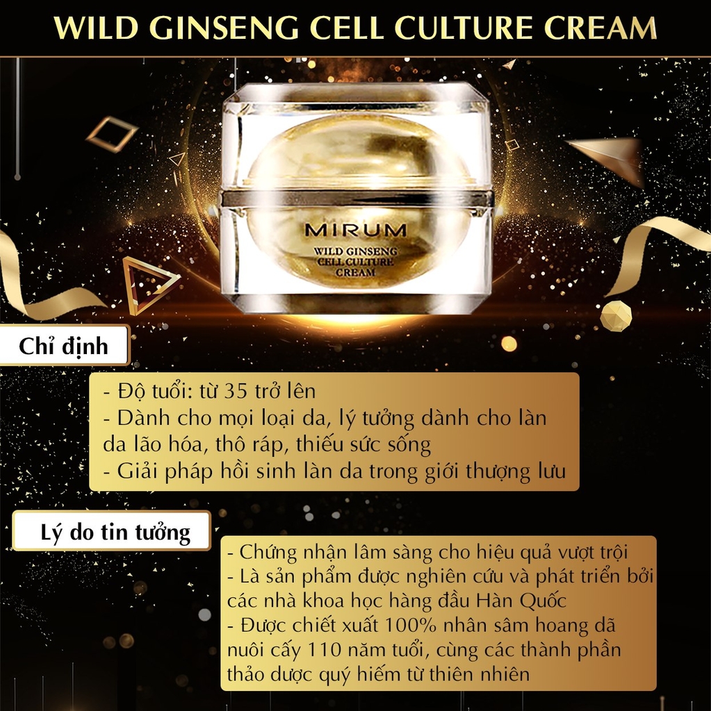 Kem dưỡng MIRUM WILD GINSENG CELL CULTURE nuôi cấy nhân sâm hoang dã trẻ hóa làn da