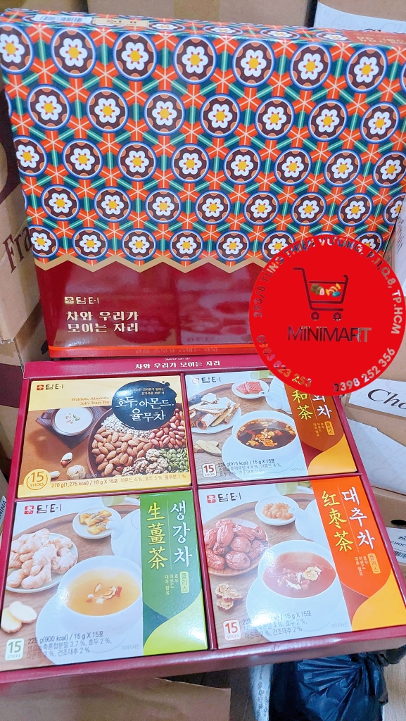 Gift Set trà hoa + ngũ cốc Damtuh Hàn Quốc