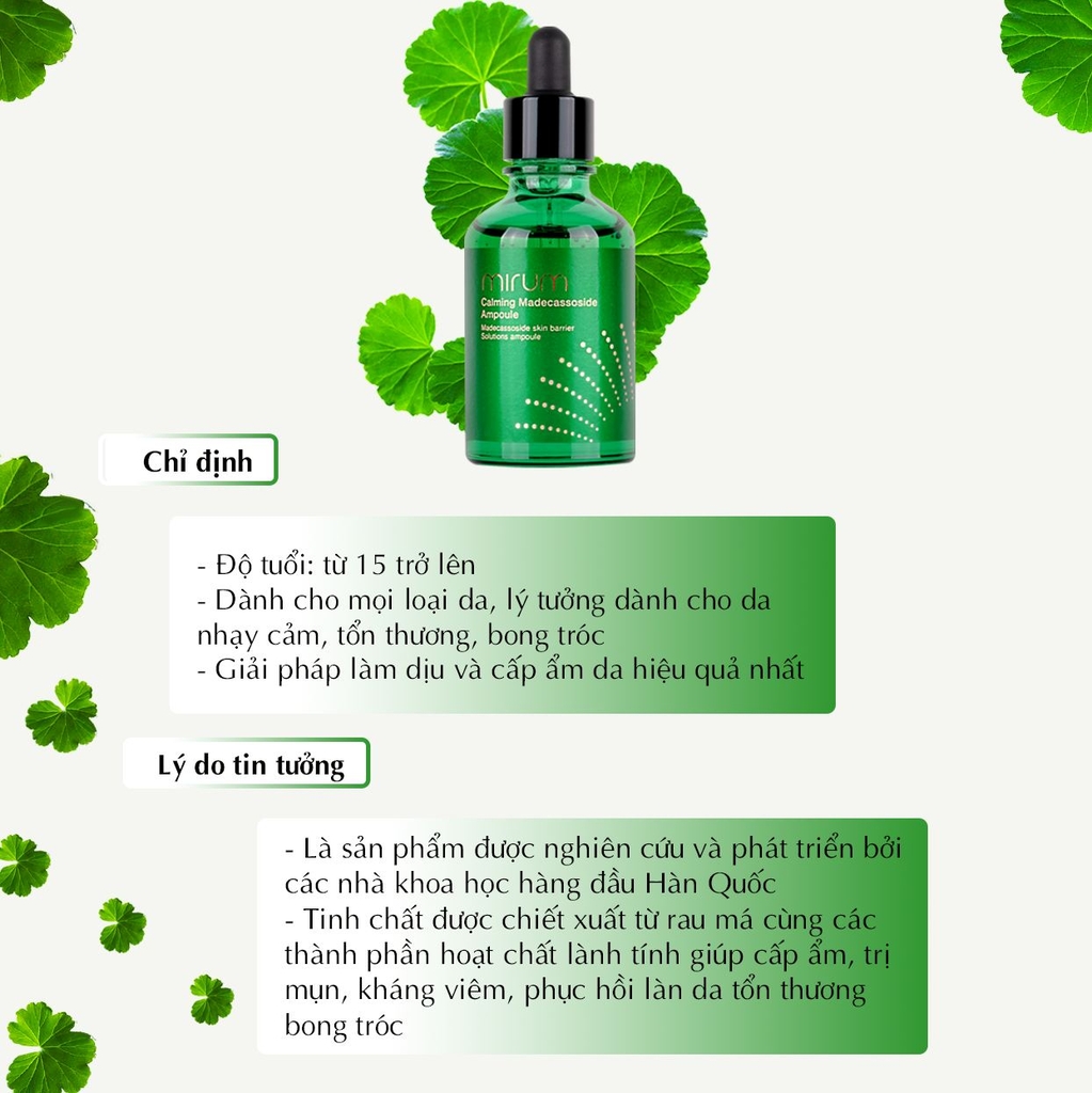 Ampoule Mirum làm dịu da làn da tổn thương và cấp ẩm 50ml