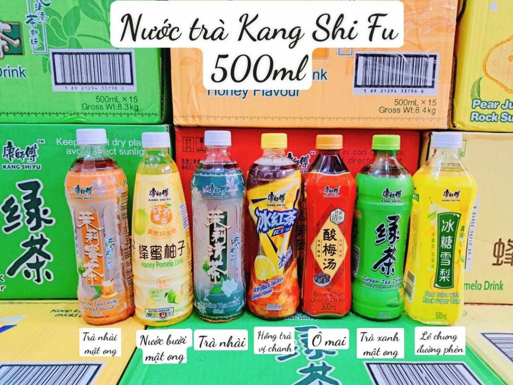 Nước trà xanh hương nhài mật ong Kang Shi Fu 500ml