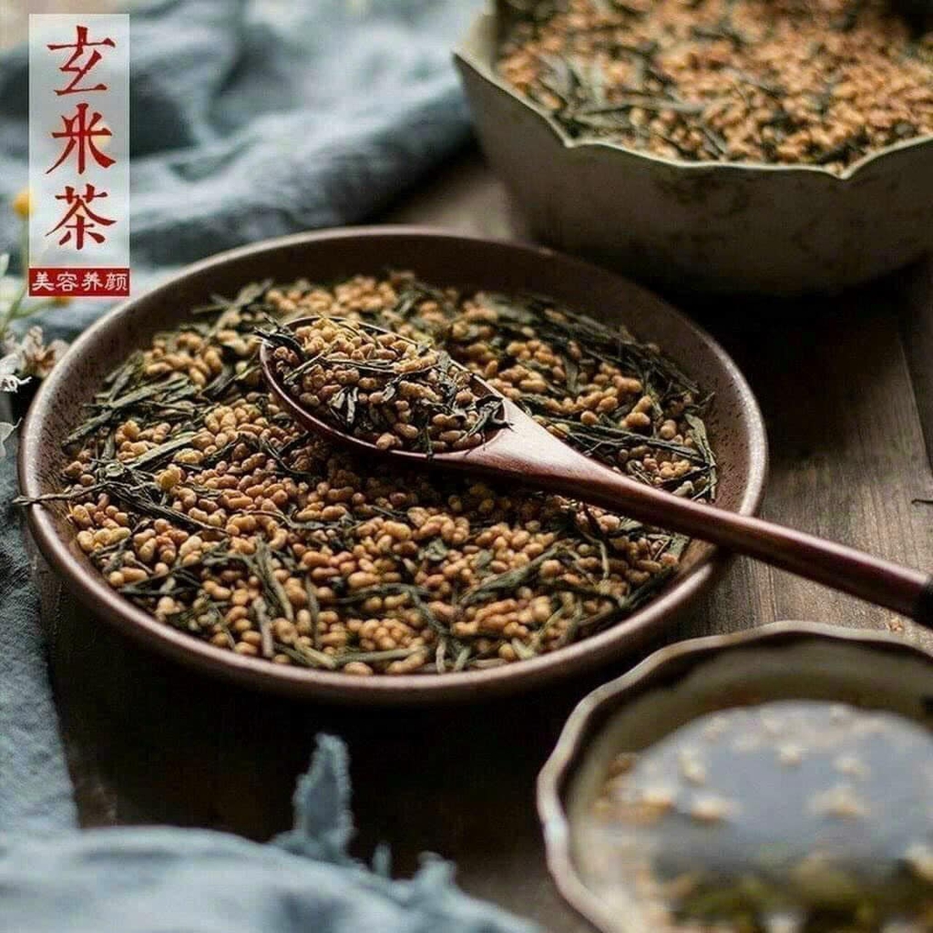 Trà Xanh Gạo Lứt Rang GENMAICHA Nhật 300g