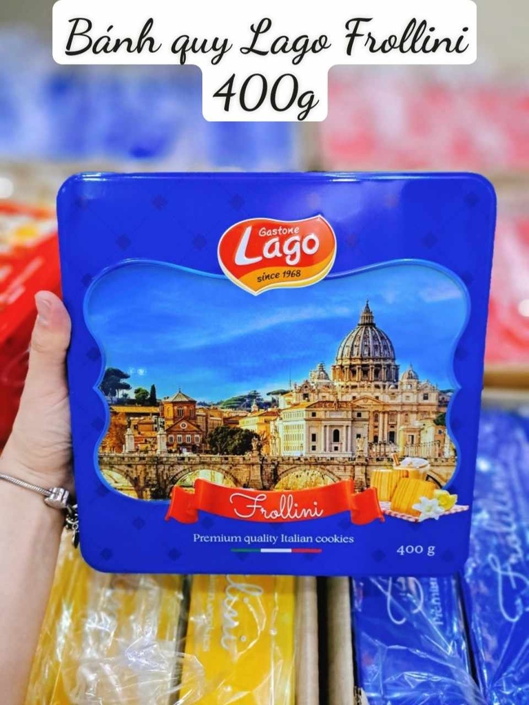 Bánh quy Lago Frollini 400g ( xanh dương) (8)