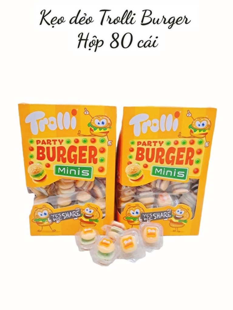 Kẹo dẻo Trolli Party Bugger Minis của Đức 10g (hộp 80 cái)