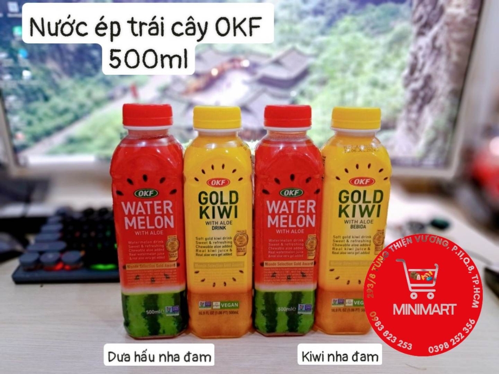 Nước ép trái cây OKF WITH ALOE 500ml (kiwi)