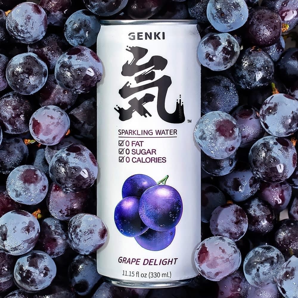 Soda không đường Genki Forest 330ml. ( thùng 24 lon) nho