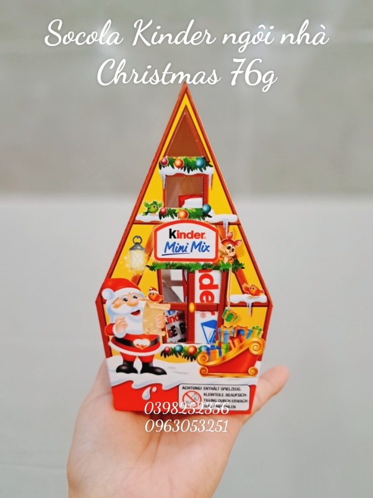 Socolate hình ngôi nhà Christmas Kinder Mini Mix 76g