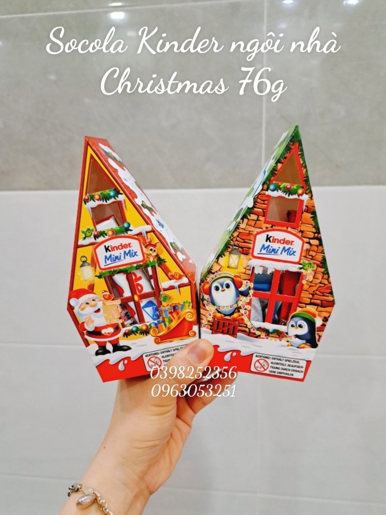Socolate hình ngôi nhà Christmas Kinder Mini Mix 76g