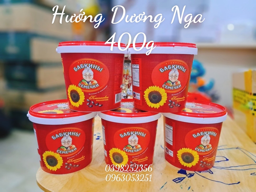 Hạt hướng dương bà già Babkiny của Nga 400g(6)