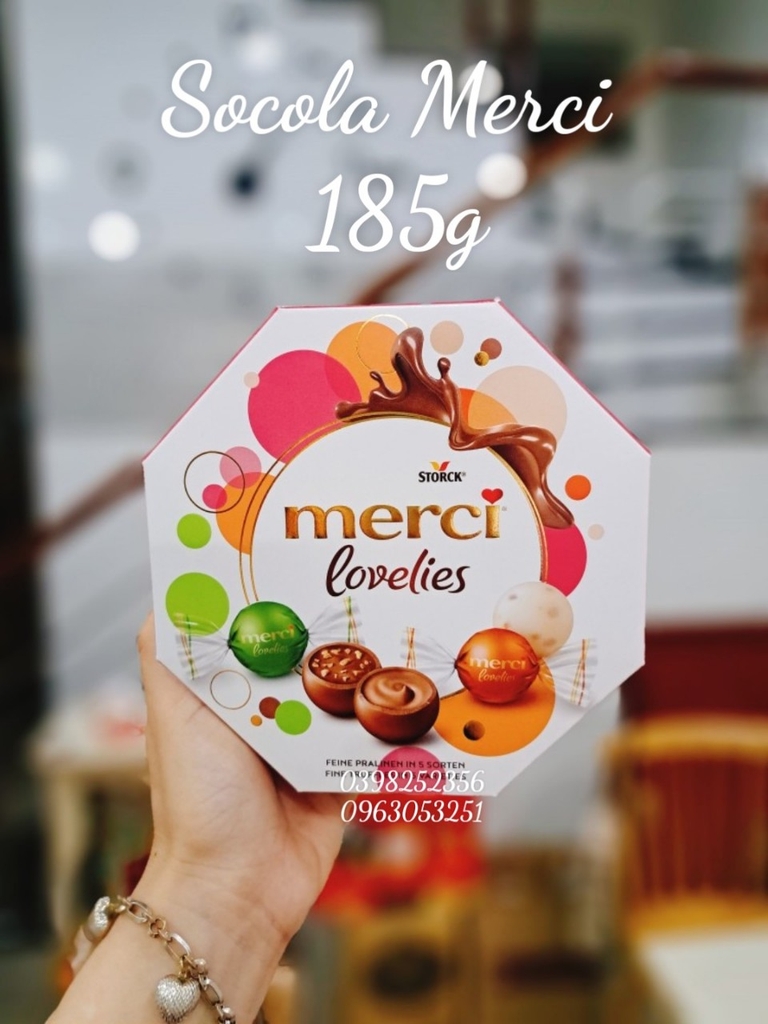 Socola sữa hỗn hợp Merci lovelies 185g(7)