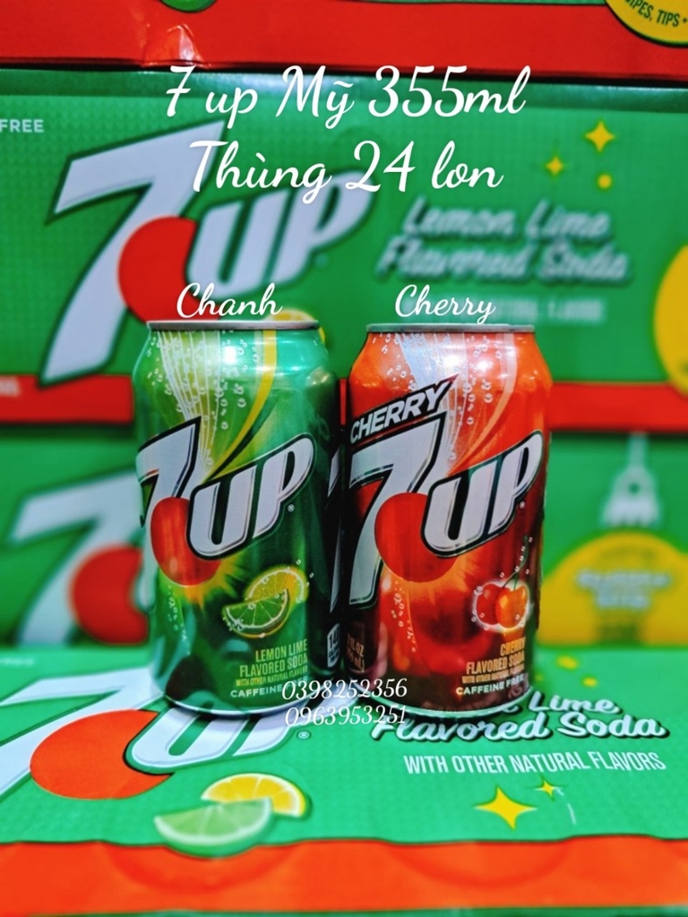 Nước ngọt 7-up hương cherry Mỹ 355ml