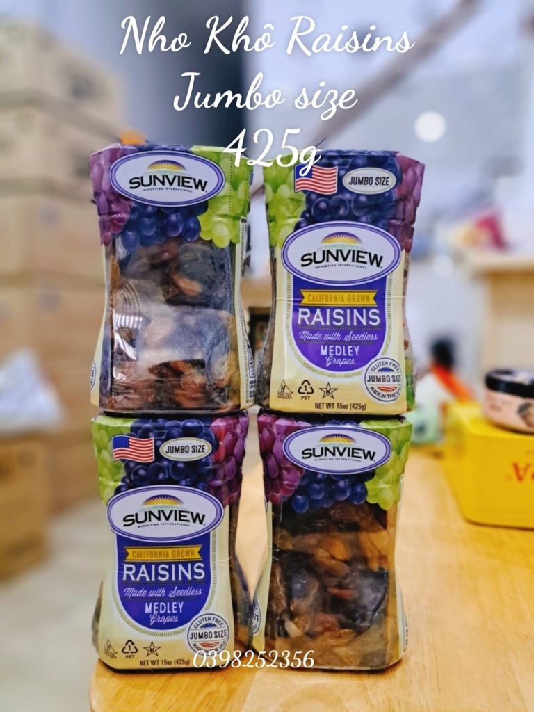 Nho Khô Hỗn Hợp Sunview Raisin 425g (12)