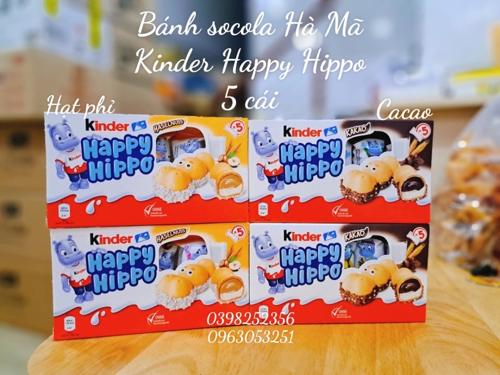 Bánh Socola Kinder Happy Hippo ( Hạt phỉ)(10)