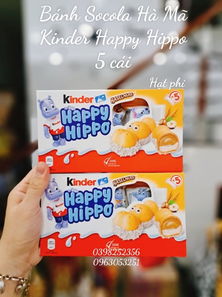 Bánh Socola Kinder Happy Hippo ( Hạt phỉ)(10)