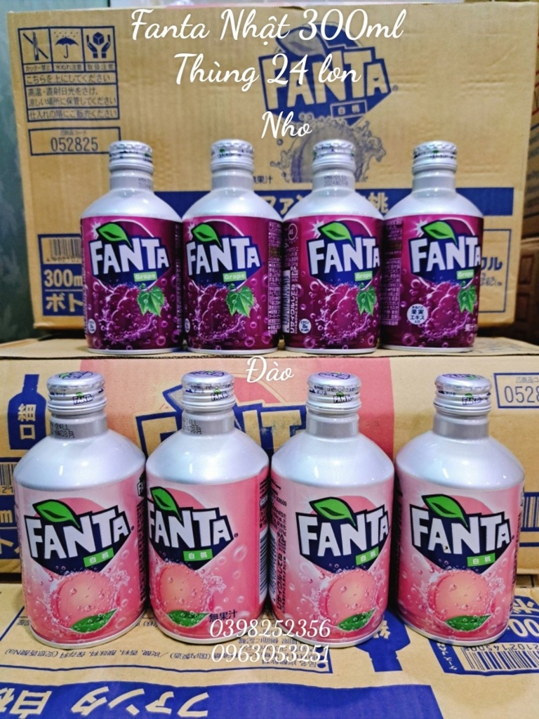 Nước Ngọt Fanta Nhật 300ml vị Đào ( Combo 12 lon)